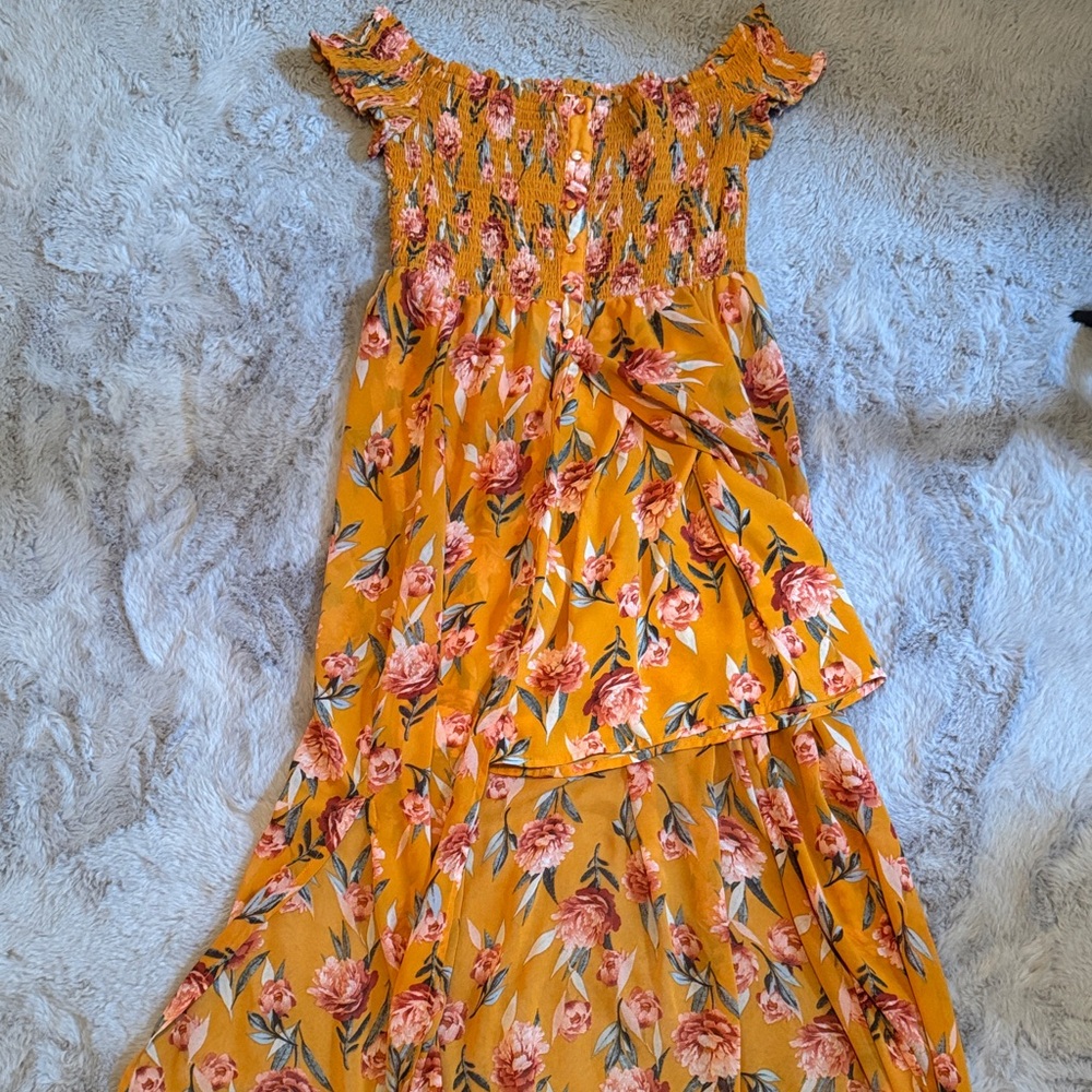 Floral Off-Shoulder Maxi Romper